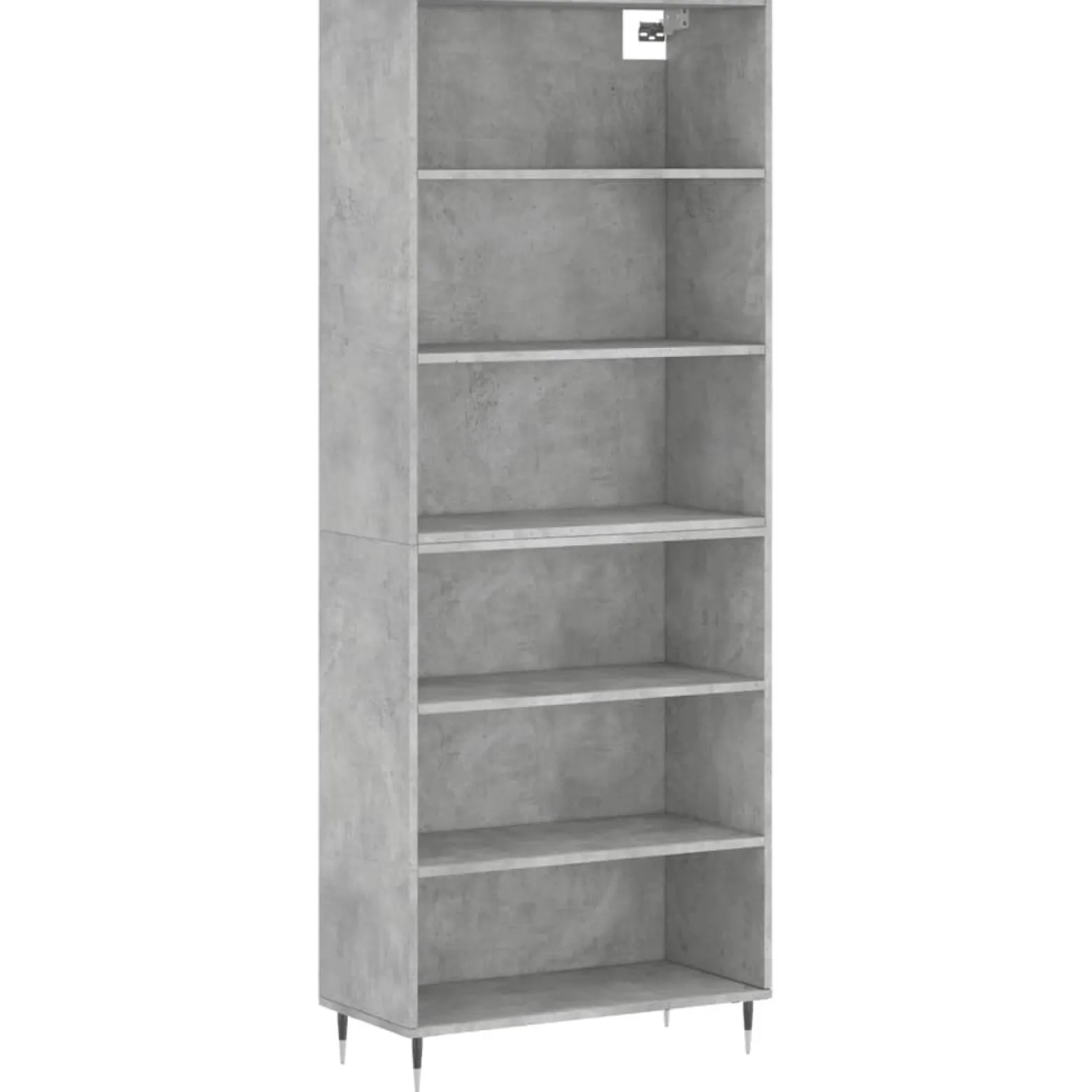 Szafka Regał Szara Beton 69.5x32.5x180 cm do Salonu Pokoju Sypialni