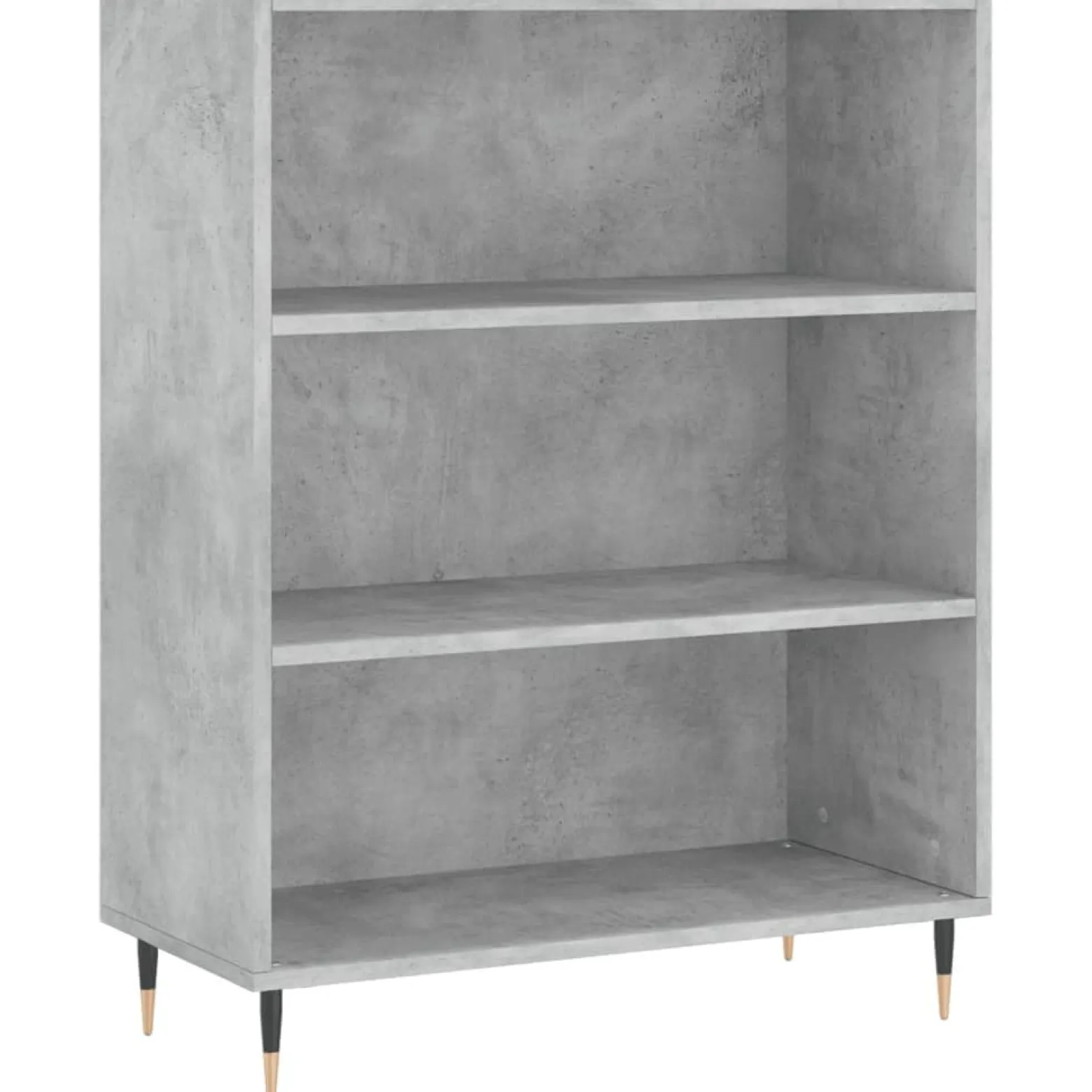Szafka Regał Szara Beton 69.5x32.5x180 cm do Salonu Pokoju Sypialni