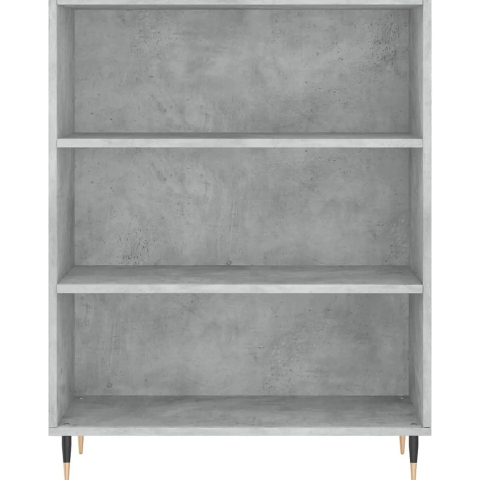 Szafka Regał Szara Beton 69.5x32.5x180 cm do Salonu Pokoju Sypialni