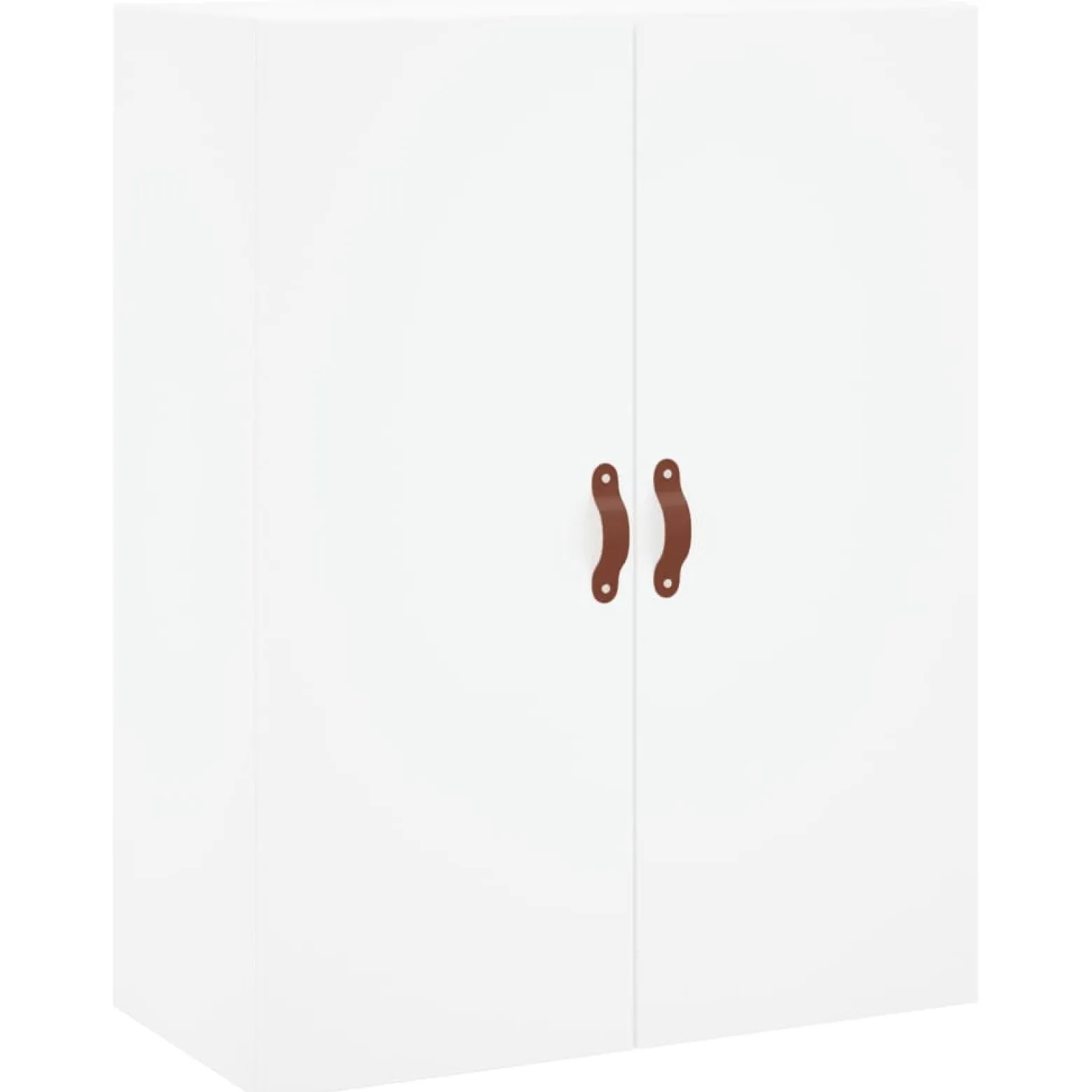 Szafka Regał Witrynka Biała z Drzwiami Szklanymi 69.5x34x180 cm do Salonu