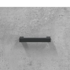 Szafka Regał Witrynka Szara Beton z Drzwiami Szklanymi 69.5x34x180 cm