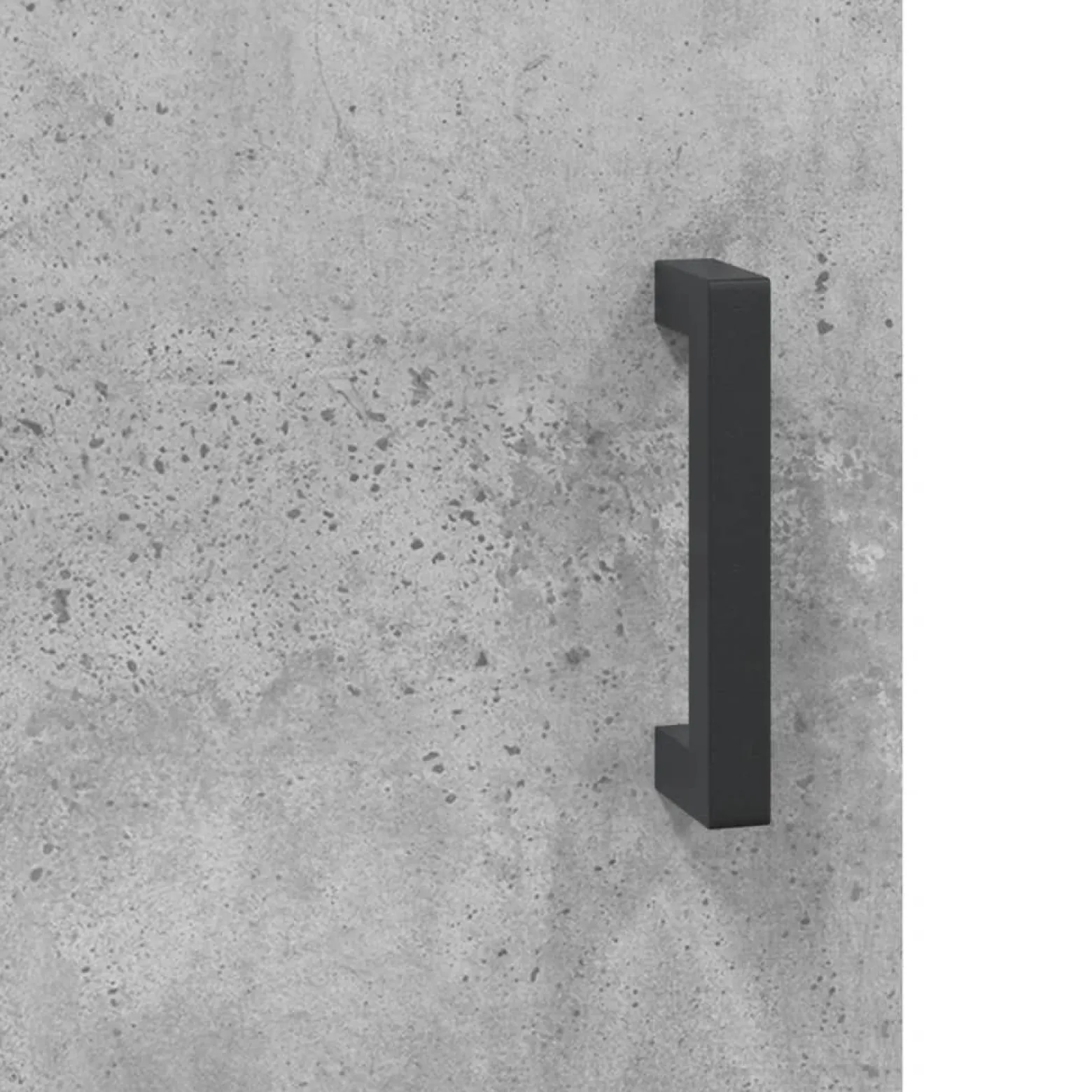 Szafka Regał Witrynka Szara Beton z Drzwiami Szklanymi 69.5x34x180 cm