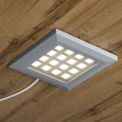Szafka RTV ANNE 180 czarny grafit/czarny MDF wzór fala z LED