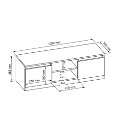 Szafka rtv 120cm dąb sonoma