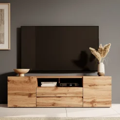Szafka RTV 137 cm do salonu SENZO dąb wotan