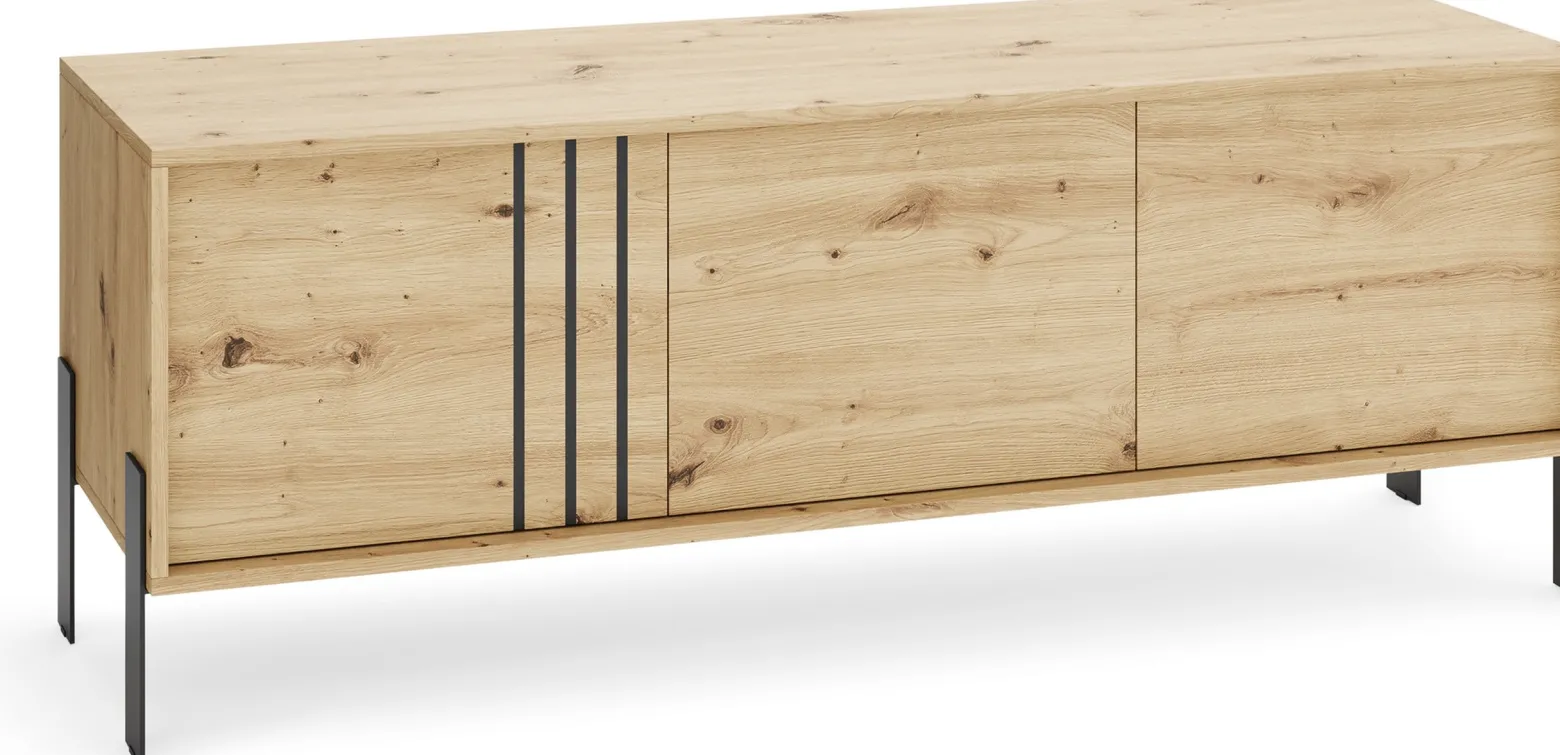 Szafka RTV 150 cm pod TV do salonu NUVIO dąb artisan