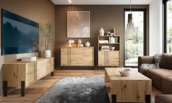 Szafka RTV 150 cm pod TV do salonu NUVIO dąb artisan