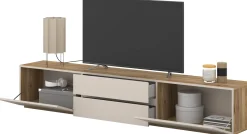 Szafka RTV 200 cm wisząca CRISS kaszmir