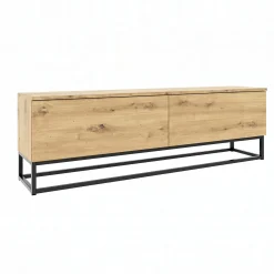Szafka RTV 120 cm ze stelażem - dąb artisan