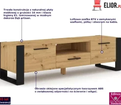 Szafka RTV dąb artisan - Elnix