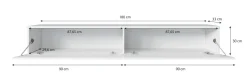 Szafka RTV DONNA 180 w kolorze beton