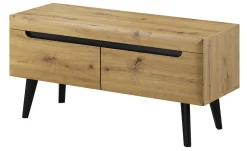 Szafka rtv do salonu Nordan 107 - dąb artisan + czarny