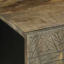 Szafka RTV Jasnoszara 105x33.5x46 cm Drewno lite Mango