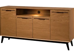 Szafka RTV Lazure 180 cm z 4 drzwiami dąb rustical karmelowy