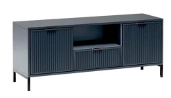 Szafka RTV LINK LS-3 indigo 135 cm GRANAT RYFLOWANE FRONTY