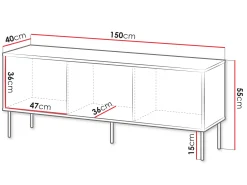 Szafka RTV Tresse 150 3D