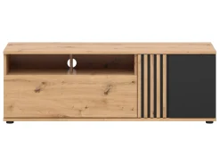 Szafka RTV Vabres 135 cm z drzwiami i szufladą dąb artisan lamele