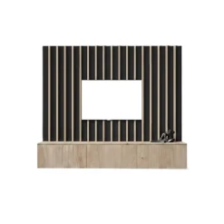 Szafka RTV VERTI 180 hickory jackson + panel ścienny