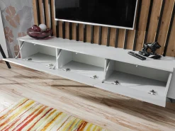 Szafka RTV VERTI 180 hickory jackson + panel ścienny