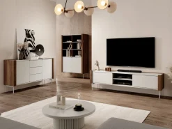 Szafka RTV VEZERE 180 cm orzech warmia/kaszmir
