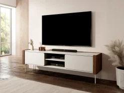 Szafka RTV VEZERE 180 cm orzech warmia/kaszmir