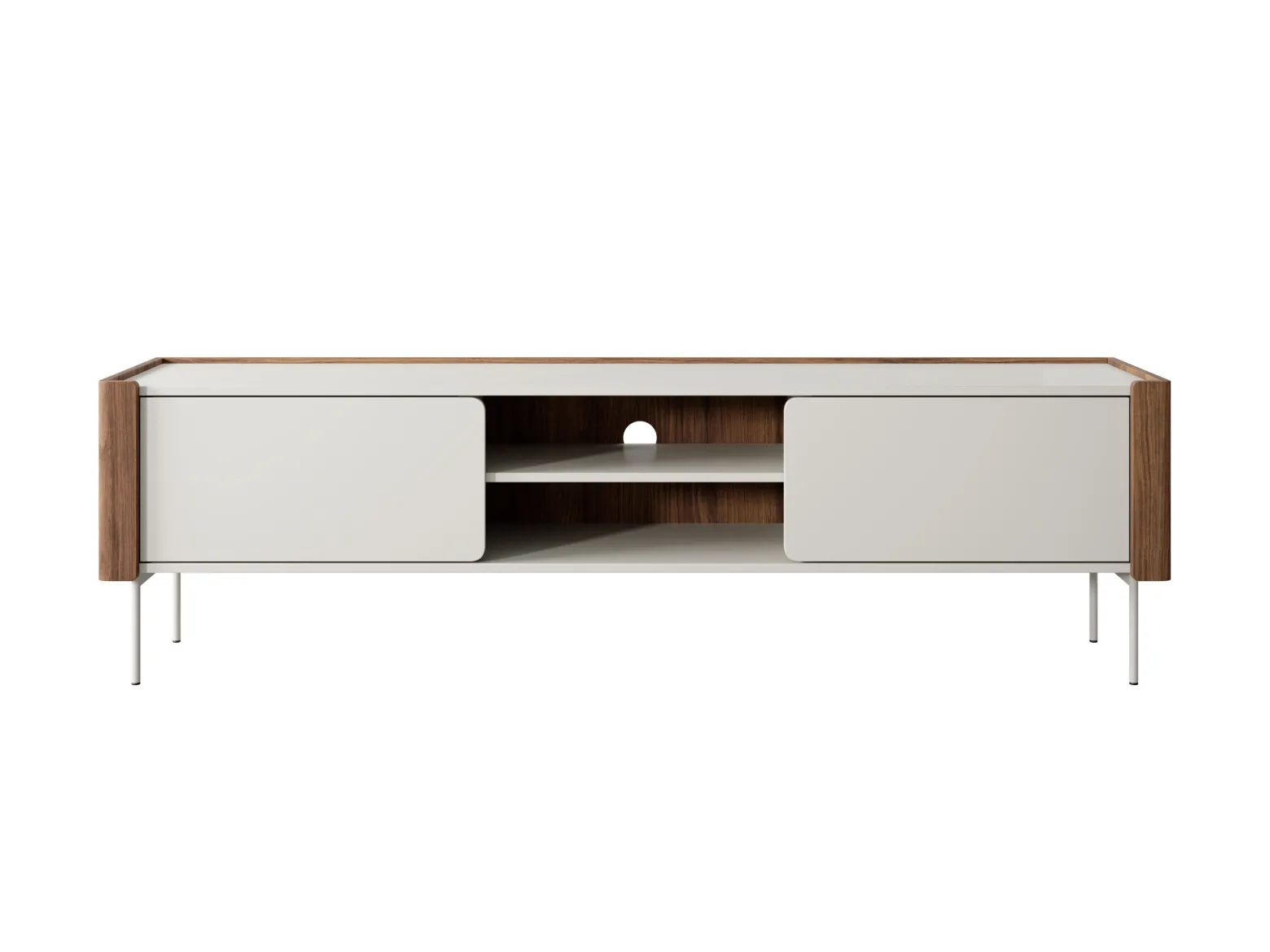 Szafka RTV VEZERE 180 cm orzech warmia/kaszmir