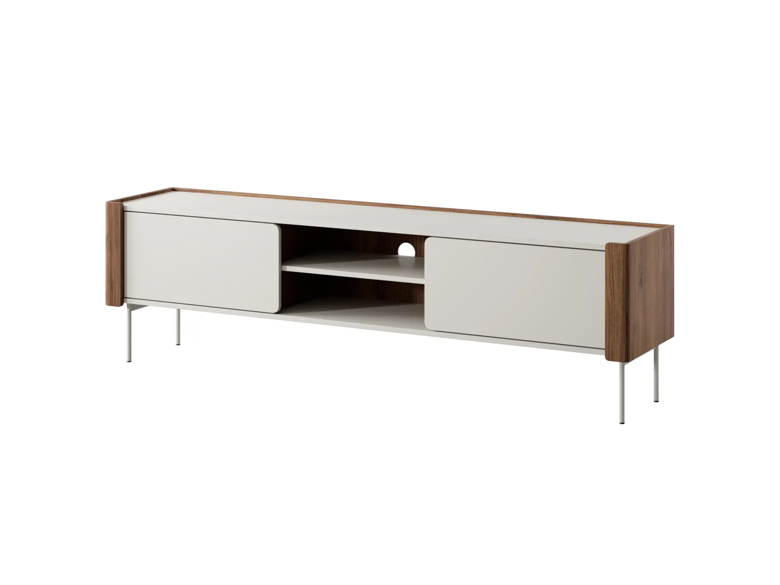 Szafka RTV VEZERE 180 cm orzech warmia/kaszmir