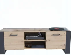 Szafka stolik RTV ALBA BIS 150cm artisan-czarny