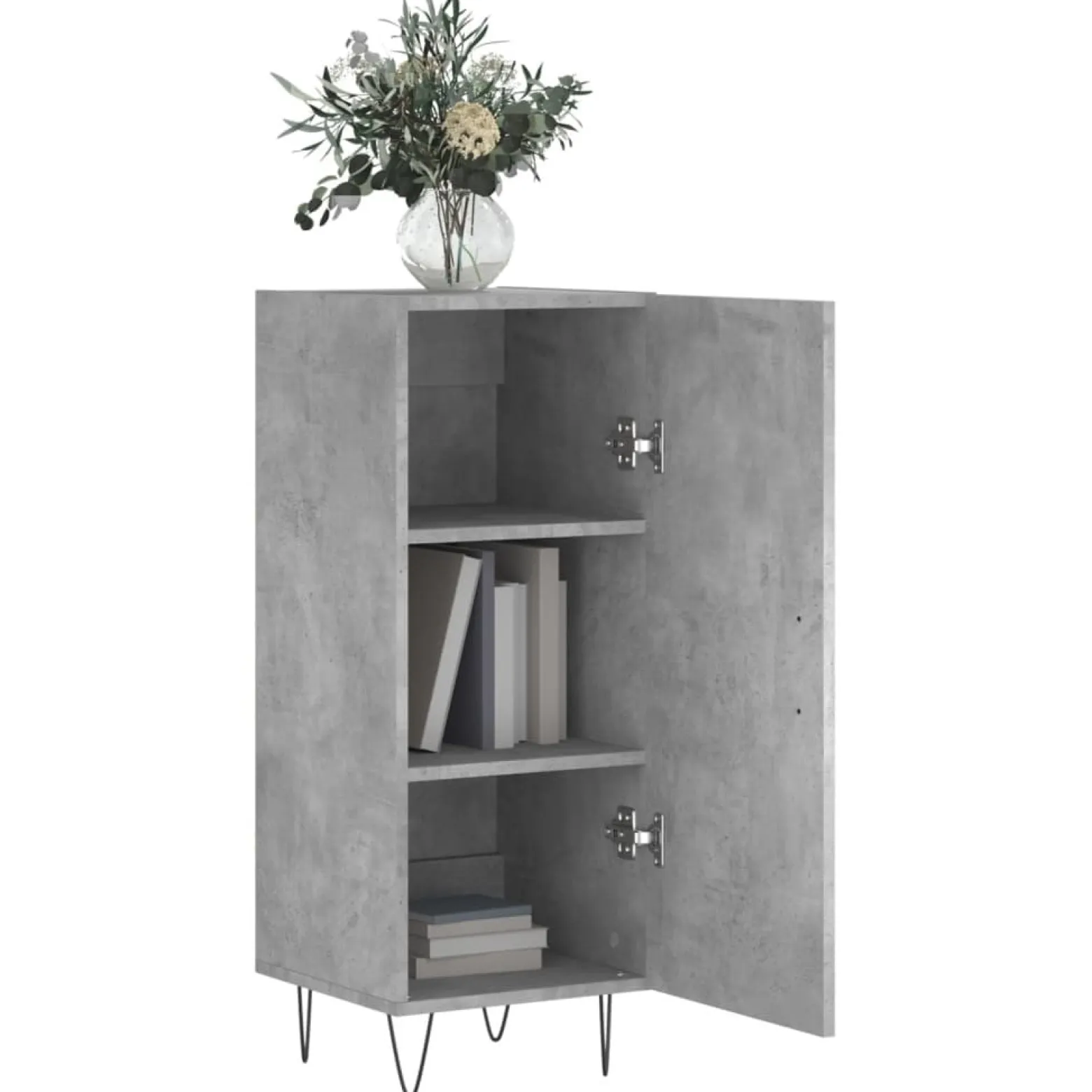 Szafka Szara Beton 34.5x34x90 cm do Salonu Pokoju Sypialni