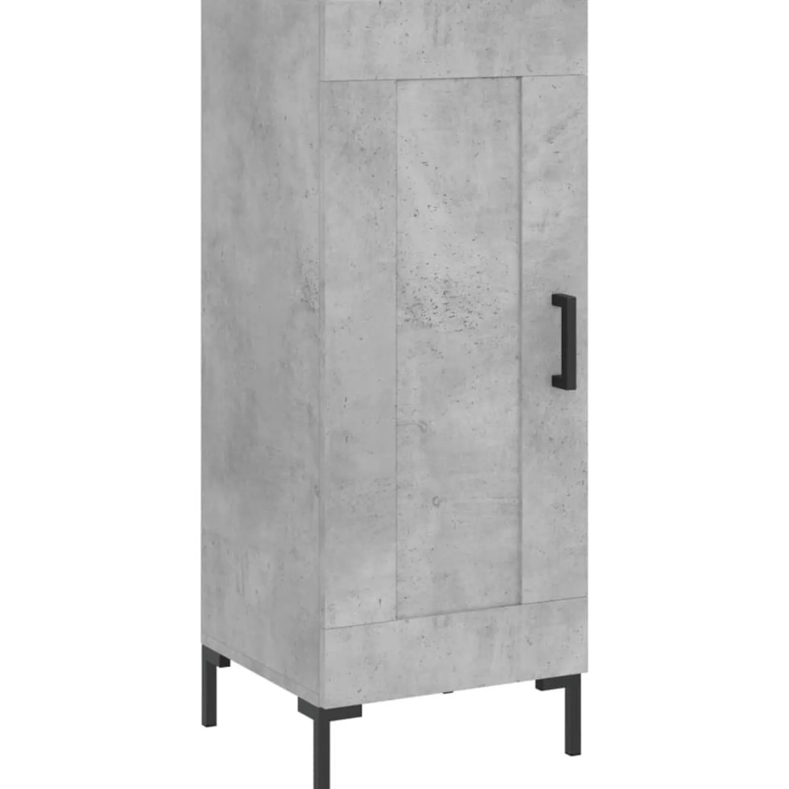 Szafka Szara Beton z Drzwiami z Szufladami 34.5x34x90 cm do Salonu