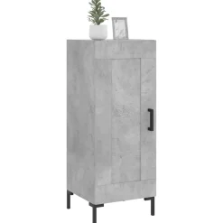 Szafka Szara Beton z Drzwiami z Szufladami 34.5x34x90 cm do Salonu
