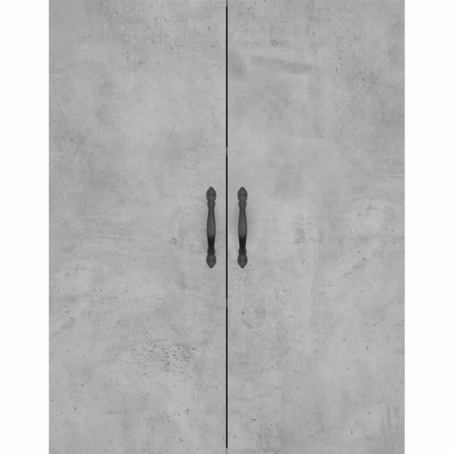 Szafka Szara Beton z Drzwiami 69.5x34x180 cm do Salonu Pokoju