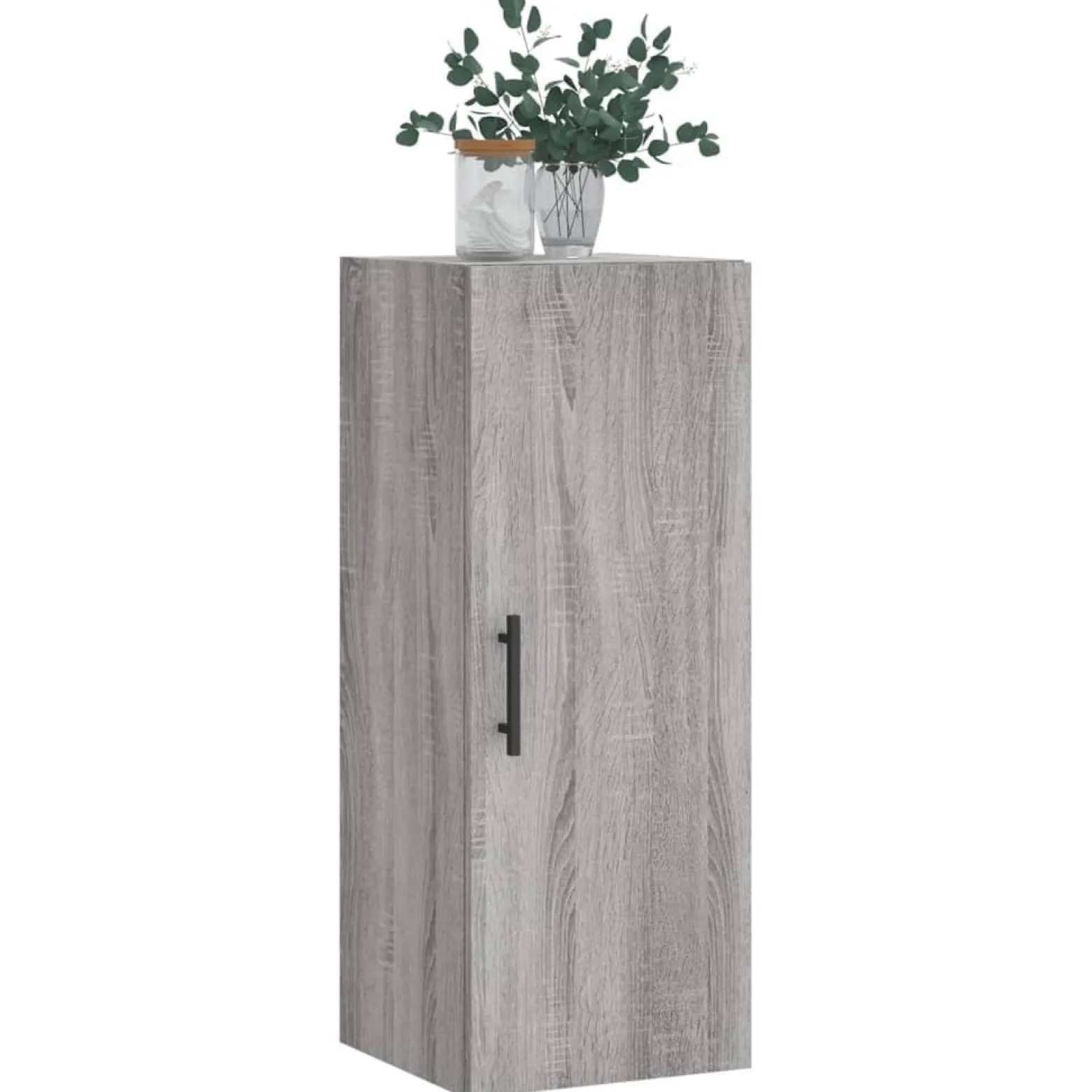 Szafka Szara Dąb Sonoma z Drzwiami 34.5x34x90 cm do Salonu Pokoju
