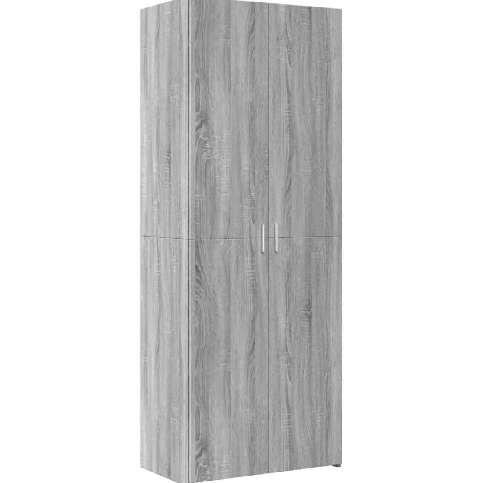 Szafka Szara Dąb Sonoma z Drzwiami z Półkami 70x42.5x185 cm