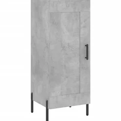 Szafka Szara z Drzwiami 34.5x34x180 cm do Salonu Pokoju Sypialni