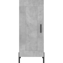 Szafka Szara z Drzwiami 34.5x34x180 cm do Salonu Pokoju Sypialni