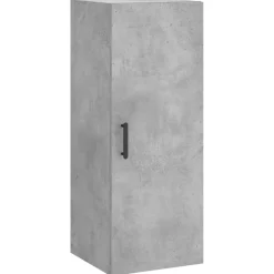Szafka Szara z Drzwiami 34.5x34x180 cm do Salonu Pokoju Sypialni