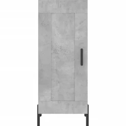 Szafka Szara z Drzwiami 34.5x34x180 cm do Salonu Pokoju Sypialni