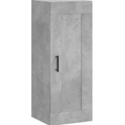 Szafka Szara z Drzwiami 34.5x34x180 cm do Salonu Pokoju Sypialni