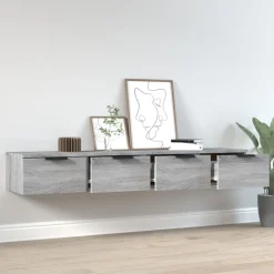 Szafka wisząca Szary Materiał drewnopochodny vidaXL