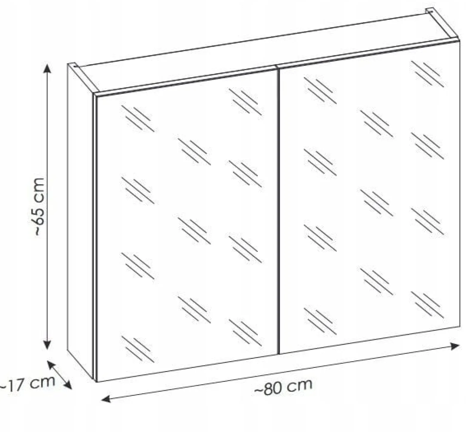 Szafka wisząca z lustrem 80 cm SANTA FE