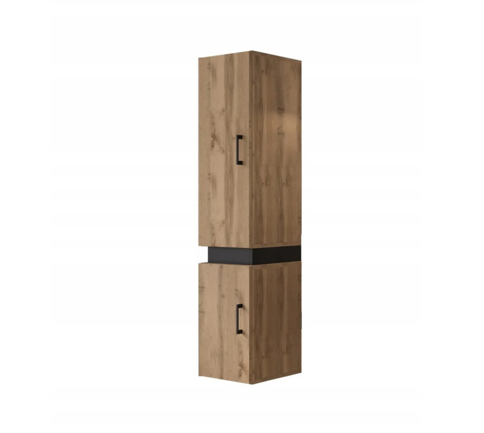 Szafka wysoka System Trio 135cm Dąb Wotan + Czarny