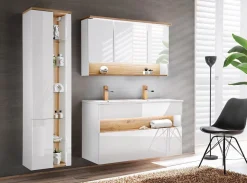 Szafka z lustrem 120 cm Bahama White