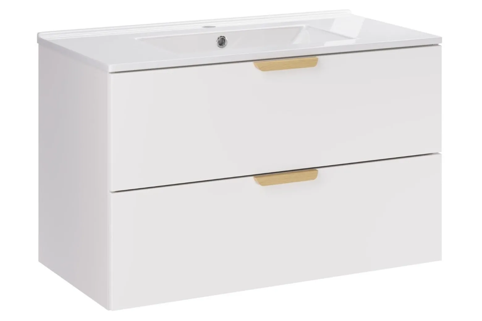 Szafka z Umywalką Aster White 80cm z Umywalką Meblową Lava