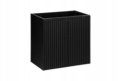 Szafka Z Umywalką 60 cm BLAT DĄB 2 Drzwi Ryfle NOVA BLACK