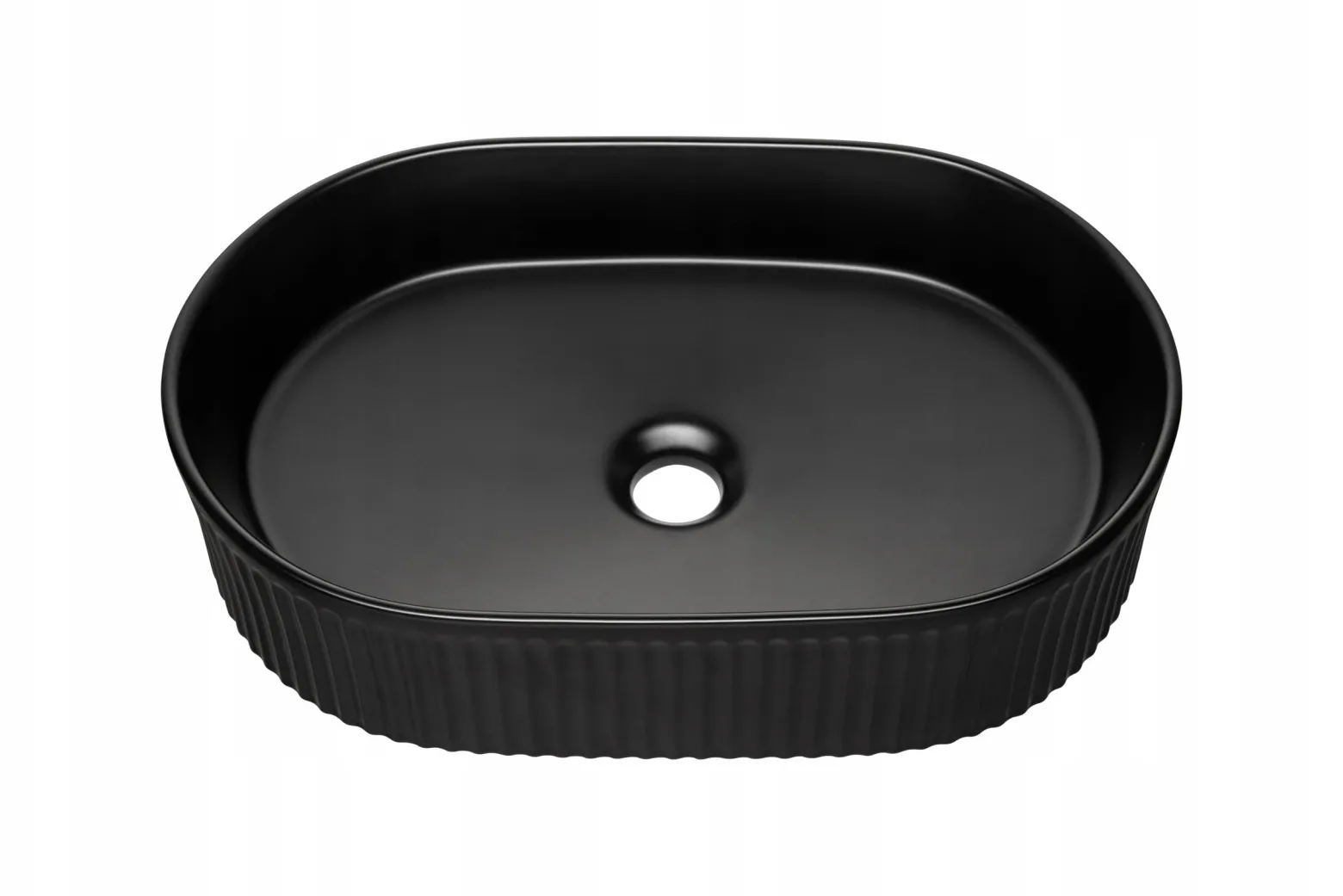 Szafka Z Umywalką 60 cm BLAT DĄB Szuflady Ryfle NOVA BLACK