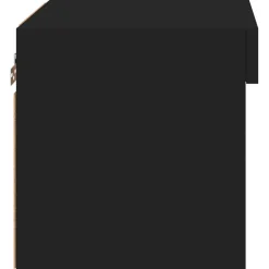 Szafki nocne z oświetleniem LED ścienne 2 szt. czarne