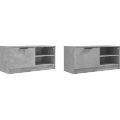 Szafki wiszące 2 szt. szarość betonu 80x35x36.5 cm