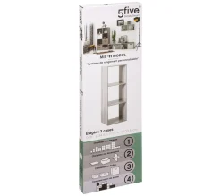 Szara Regał Biurowy 3-Poziomowy MDF LOFT 100,5 cm