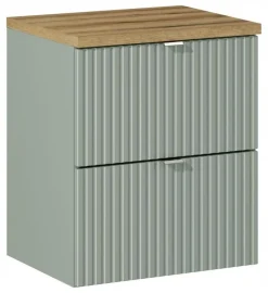 SZAŁWIOWA szafka z blatem 50cm LINE REED GREEN z szufladami